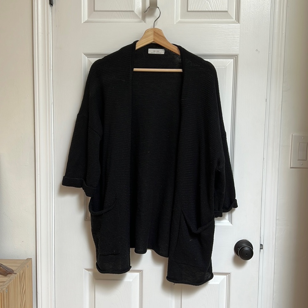 Oak + Fort black cardigan